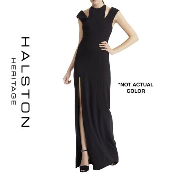 Halston Heritage Dresses & Skirts - Ivory Off-White Cold Shoulder Halston Heritage Women's Evening Gown - 8